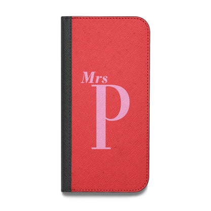 Personalised Alphabet Vegan Leather Flip Samsung Case