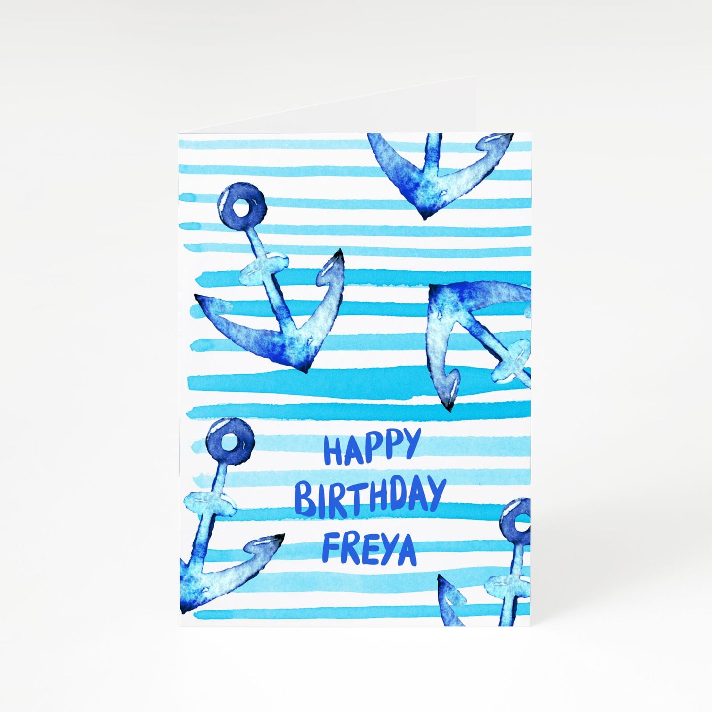 Personalised Anchor A5 Greetings Card
