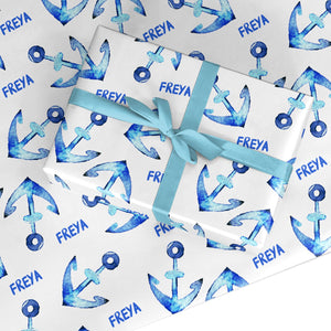 Personalised Anchor Wrapping Paper