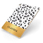 Personalised Animal Print Gold With Name Apple iPad Case on Gold iPad Side View