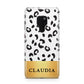 Personalised Animal Print Gold With Name Huawei Mate 20 Phone Case