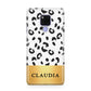 Personalised Animal Print Gold With Name Huawei Mate 20X Phone Case