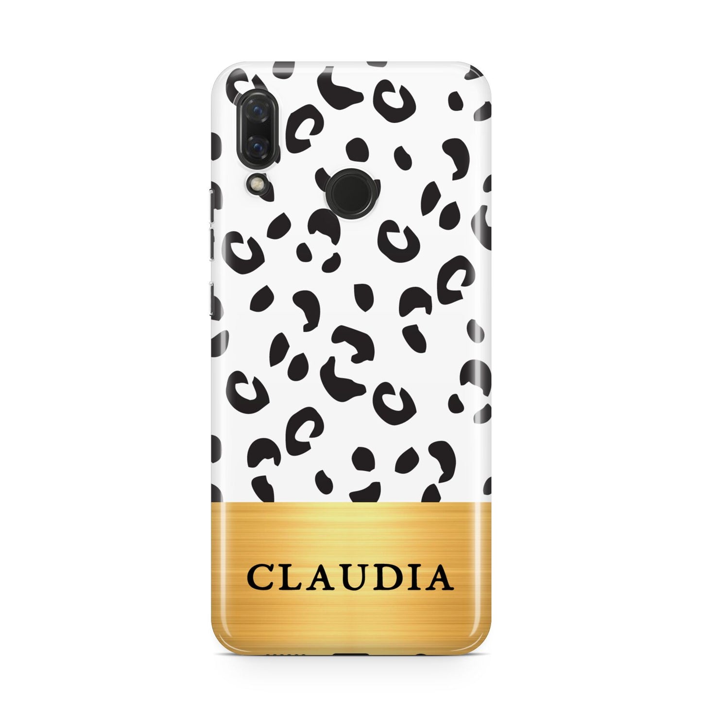 Personalised Animal Print Gold With Name Huawei Nova 3 Phone Case