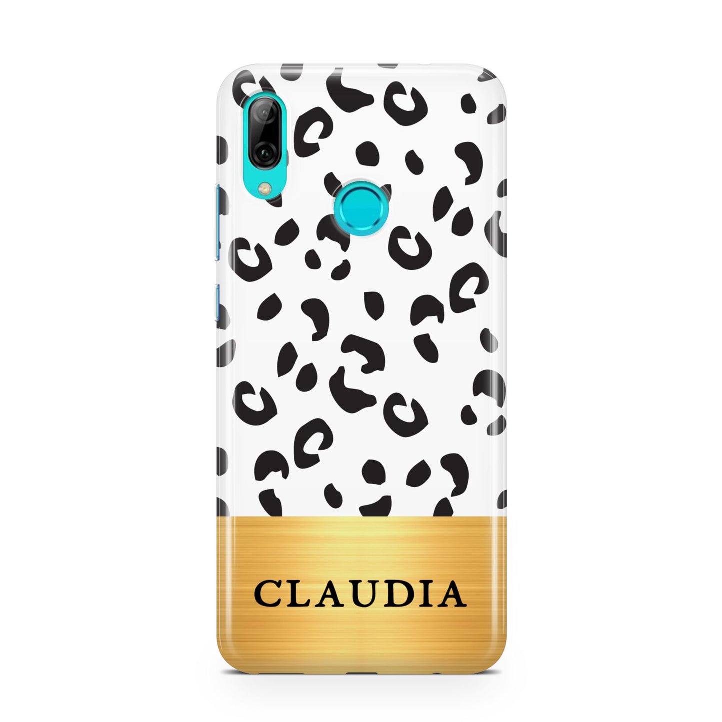 Personalised Animal Print Gold With Name Huawei P Smart 2019 Case