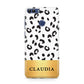 Personalised Animal Print Gold With Name Huawei P Smart Case