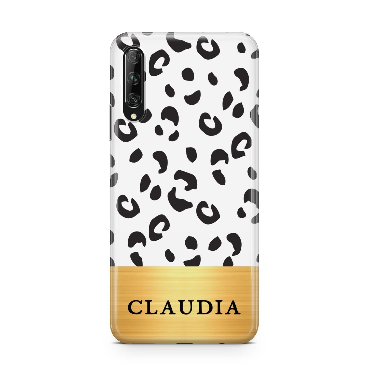 Personalised Animal Print Gold With Name Huawei P Smart Pro 2019
