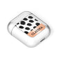 Personalised Animal Print Rose Gold Name AirPods Case Laid Flat
