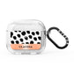 Personalised Animal Print Rose Gold Name AirPods Glitter Case 3rd Gen