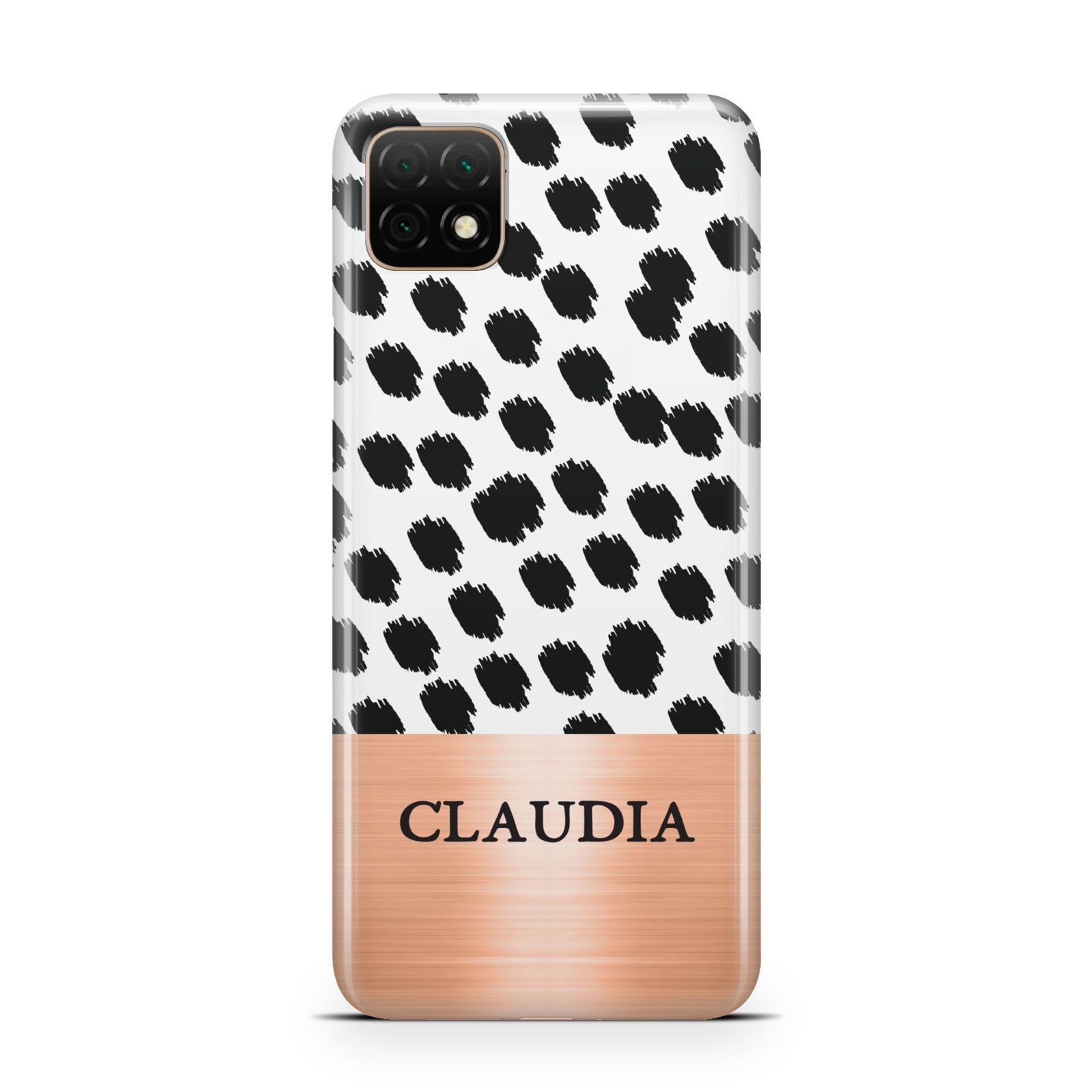 Personalised Animal Print Rose Gold Name Huawei Enjoy 20 Phone Case