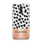 Personalised Animal Print Rose Gold Name Huawei Mate 20 Lite