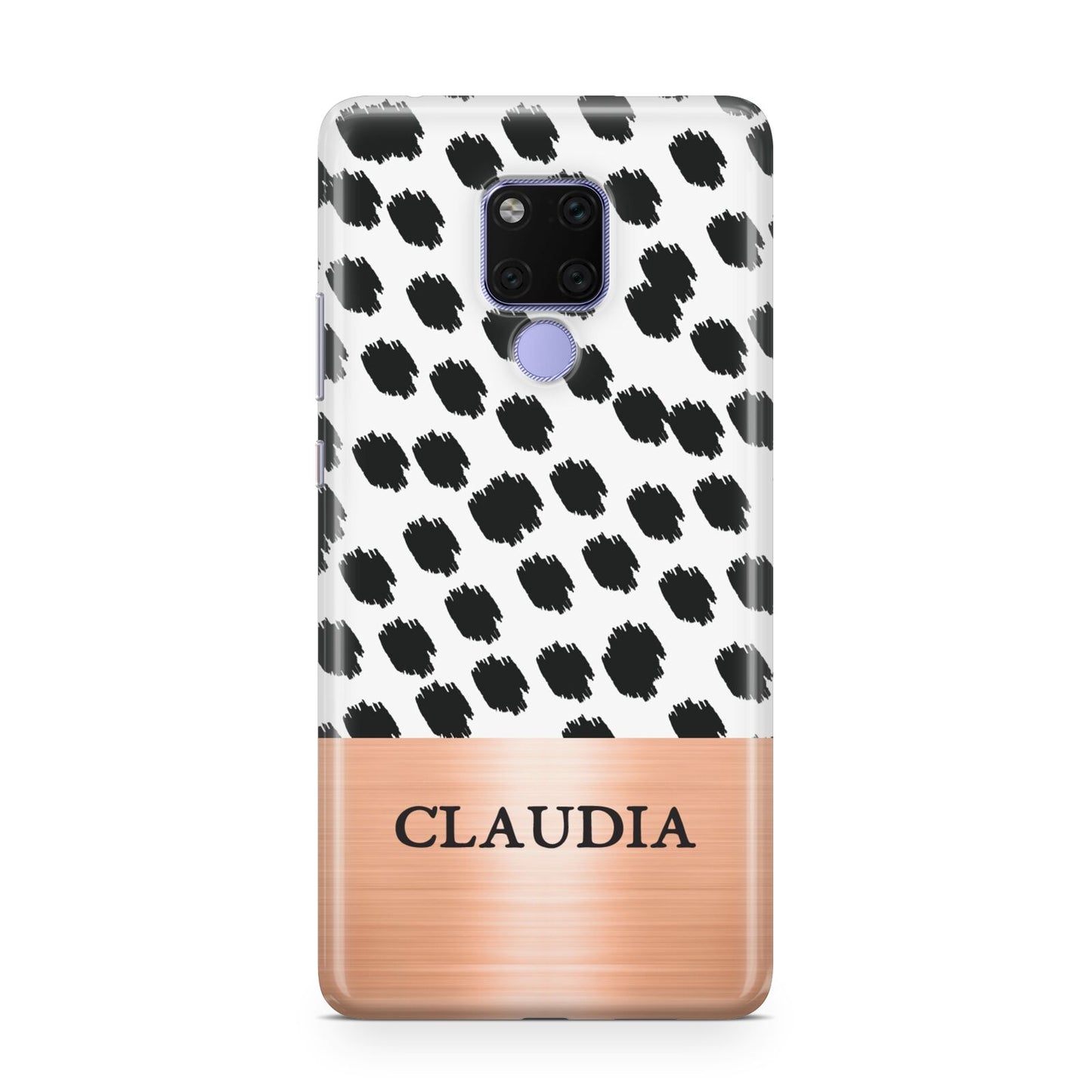 Personalised Animal Print Rose Gold Name Huawei Mate 20X Phone Case