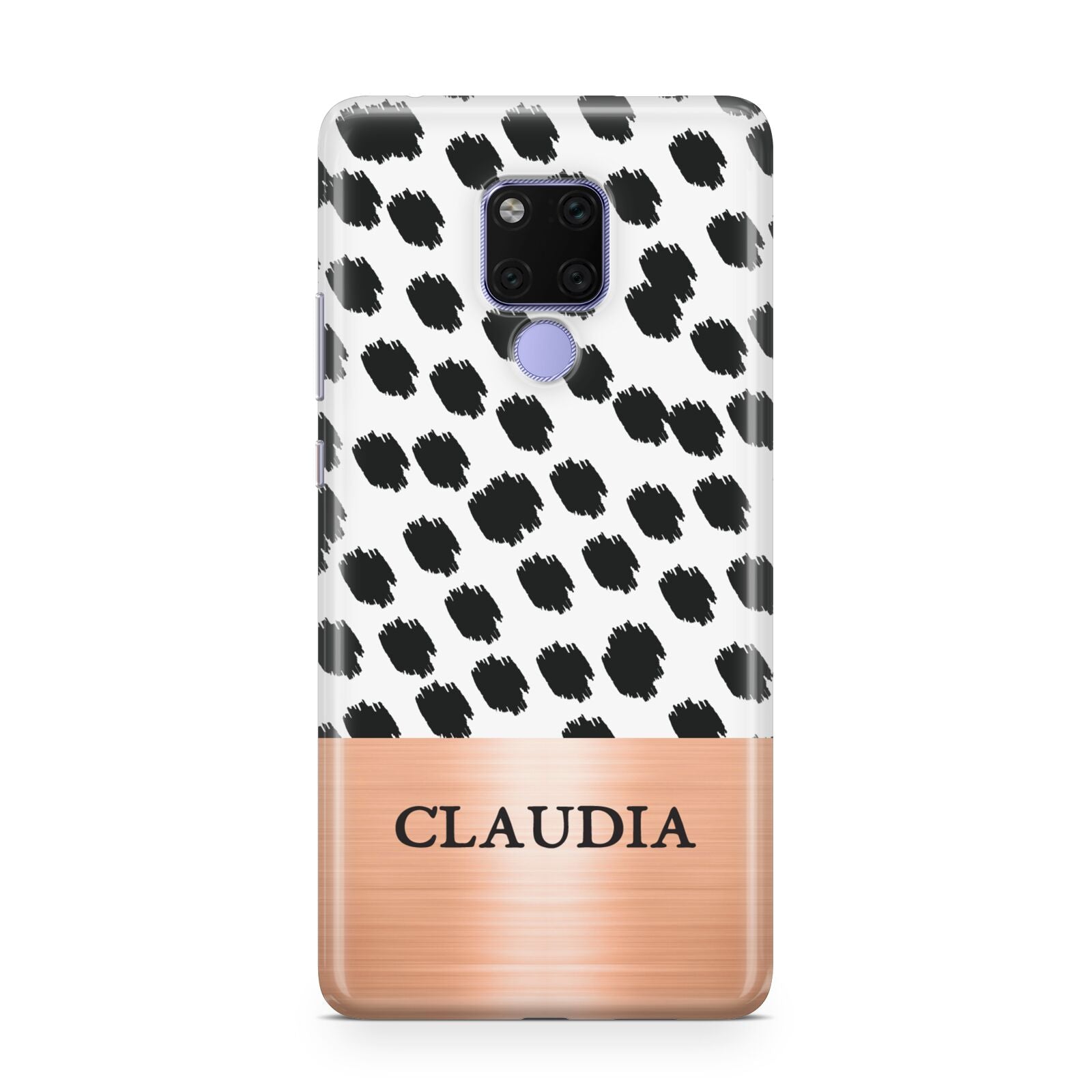 Personalised Animal Print Rose Gold Name Huawei Mate 20X Phone Case