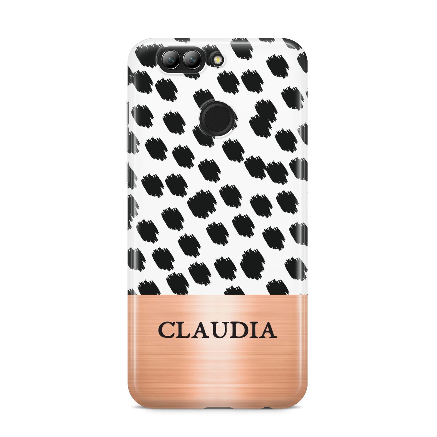 Personalised Animal Print Rose Gold Name Huawei Nova 2s Phone Case