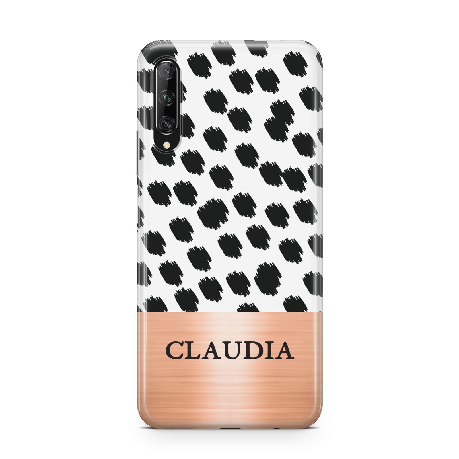 Personalised Animal Print Rose Gold Name Huawei P Smart Pro 2019