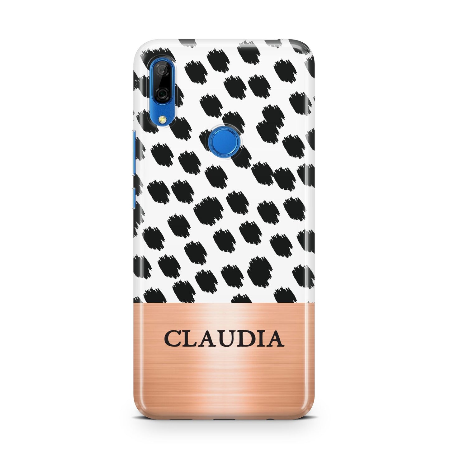Personalised Animal Print Rose Gold Name Huawei P Smart Z