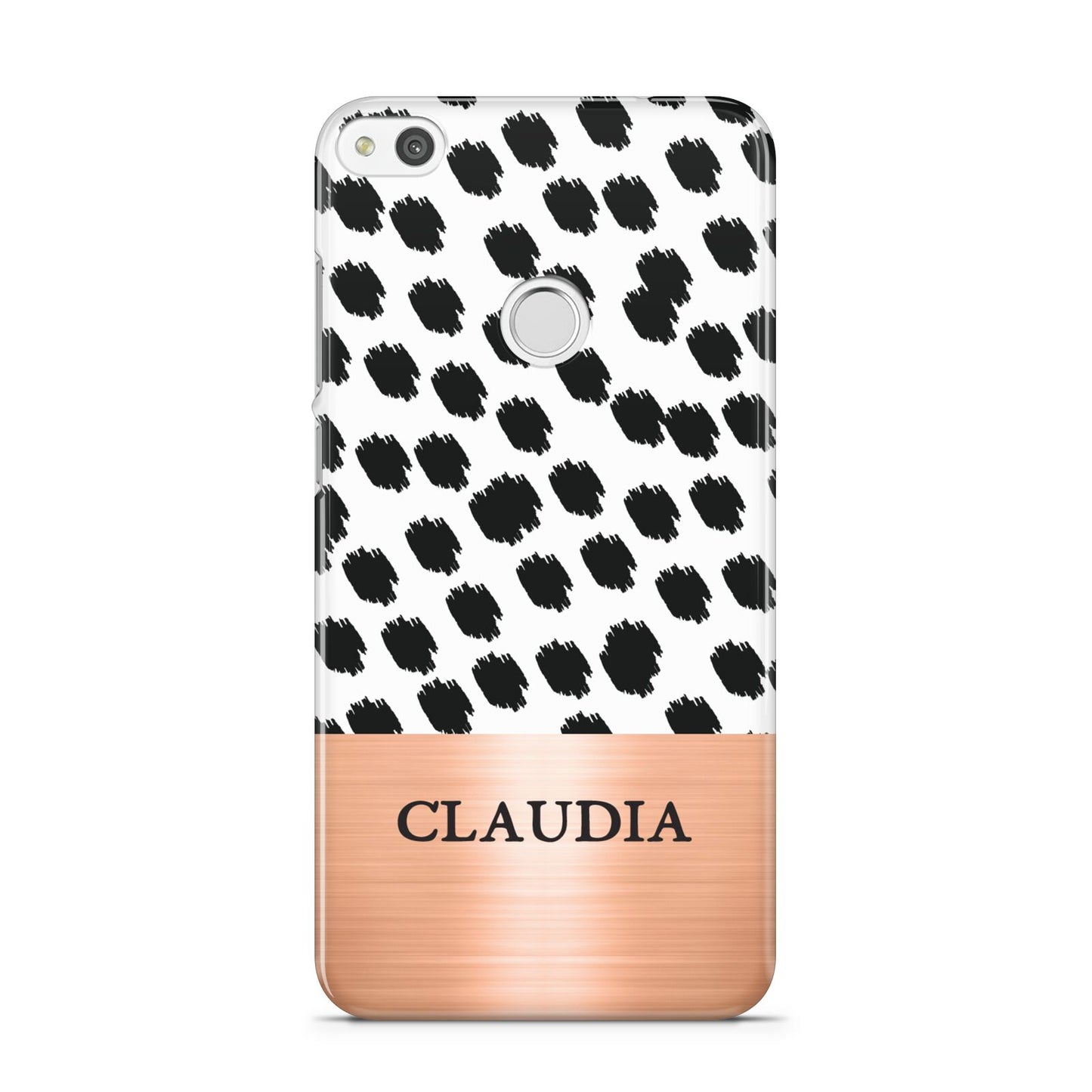 Personalised Animal Print Rose Gold Name Huawei P8 Lite Case