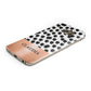 Personalised Animal Print Rose Gold Name Protective Samsung Galaxy Case Angled Image