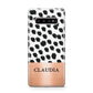 Personalised Animal Print Rose Gold Name Protective Samsung Galaxy Case