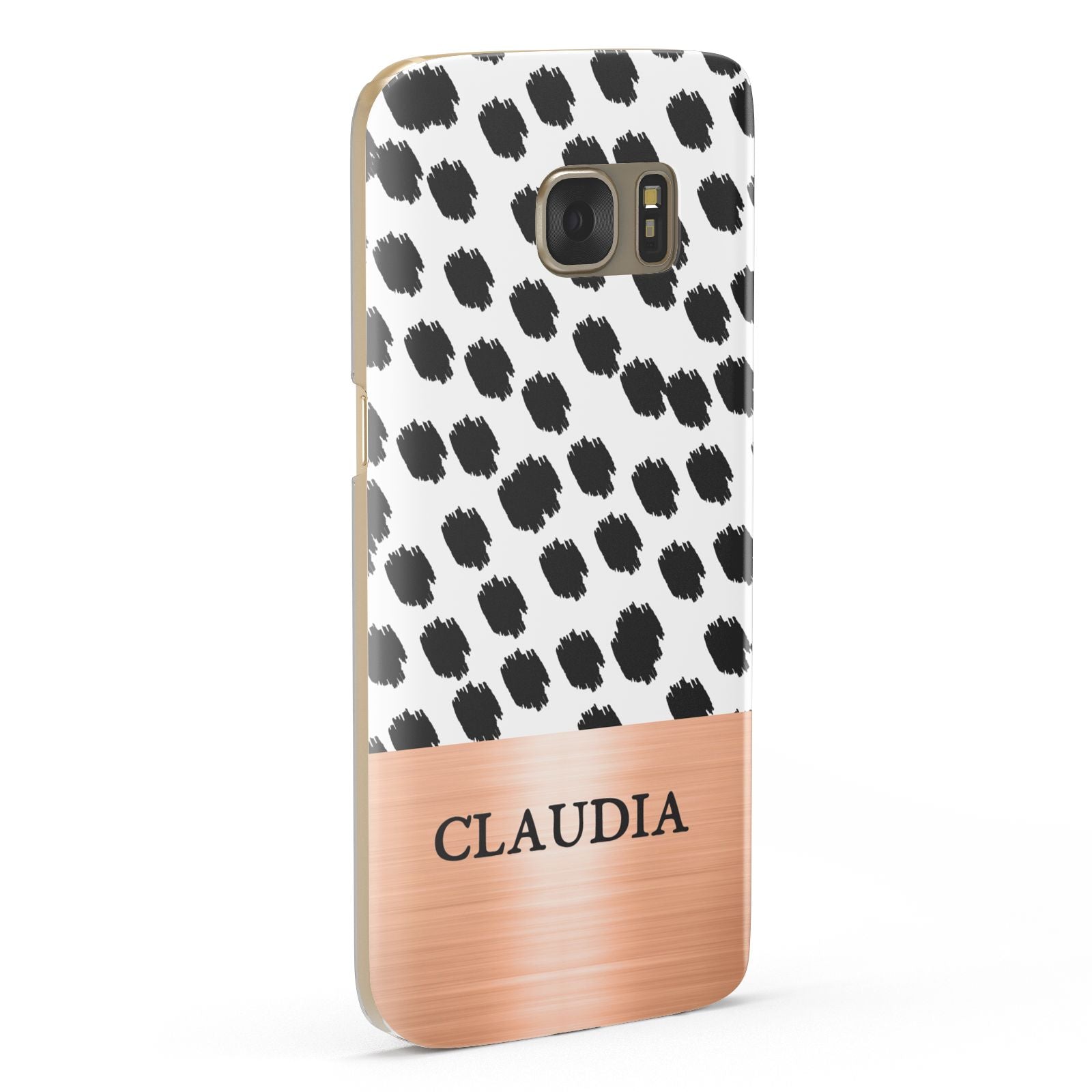 Personalised Animal Print Rose Gold Name Samsung Galaxy Case Fourty Five Degrees