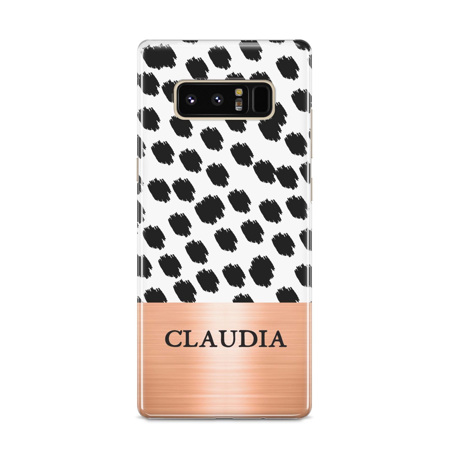 Personalised Animal Print Rose Gold Name Samsung Galaxy S8 Case