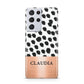 Personalised Animal Print Rose Gold Name Samsung S21 Ultra Case