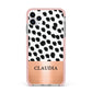 Personalised Animal Print Rose Gold Name iPhone 11 Pro Max Impact Pink Edge Case