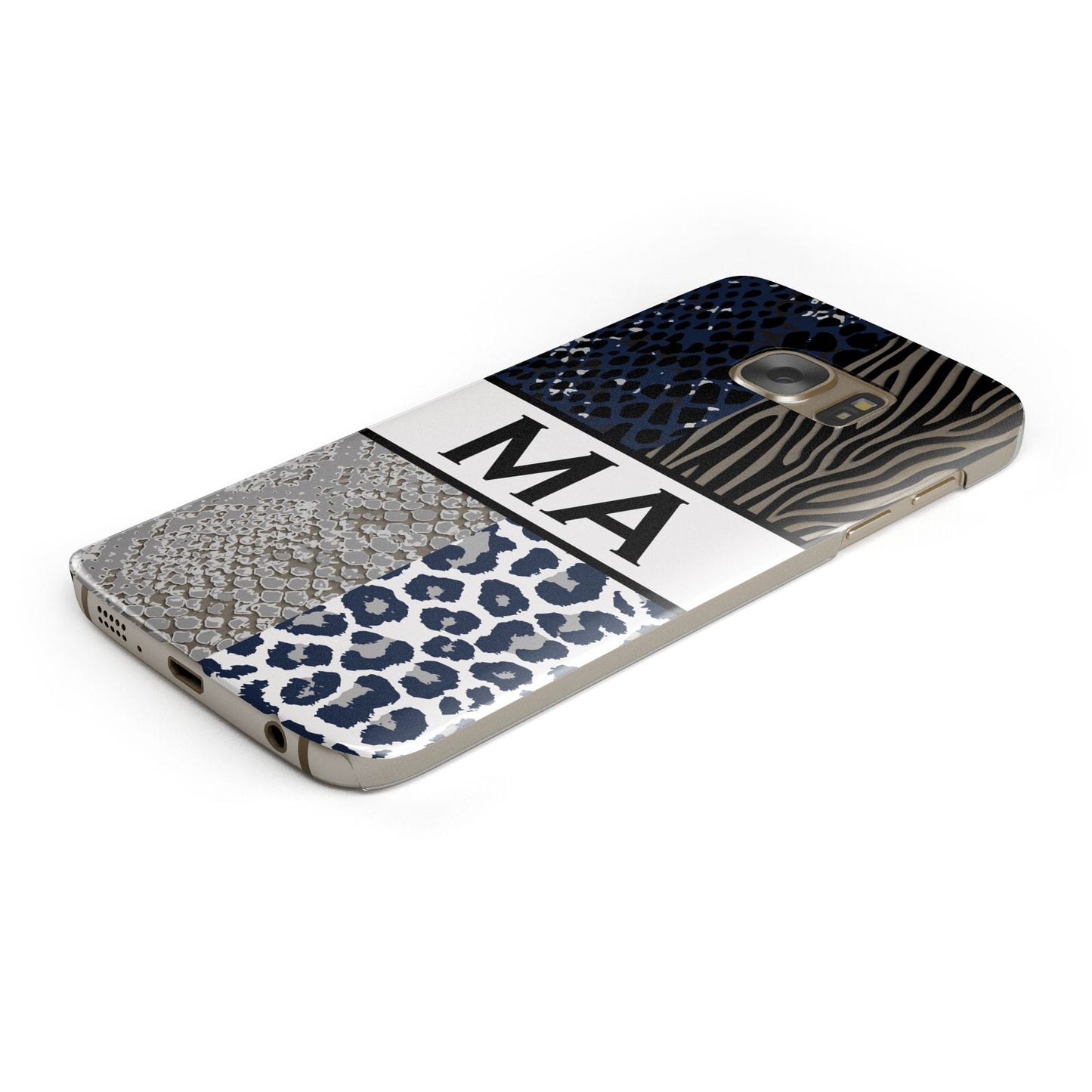 Personalised Animal Print Samsung Galaxy Case Bottom Cutout