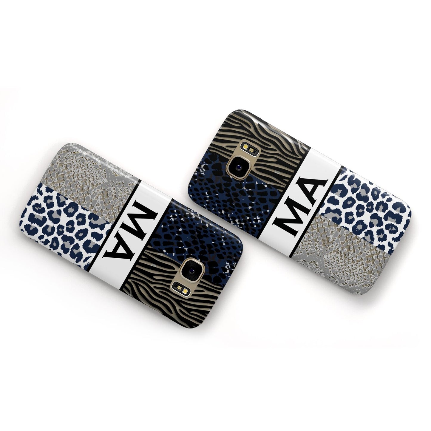 Personalised Animal Print Samsung Galaxy Case Flat Overview