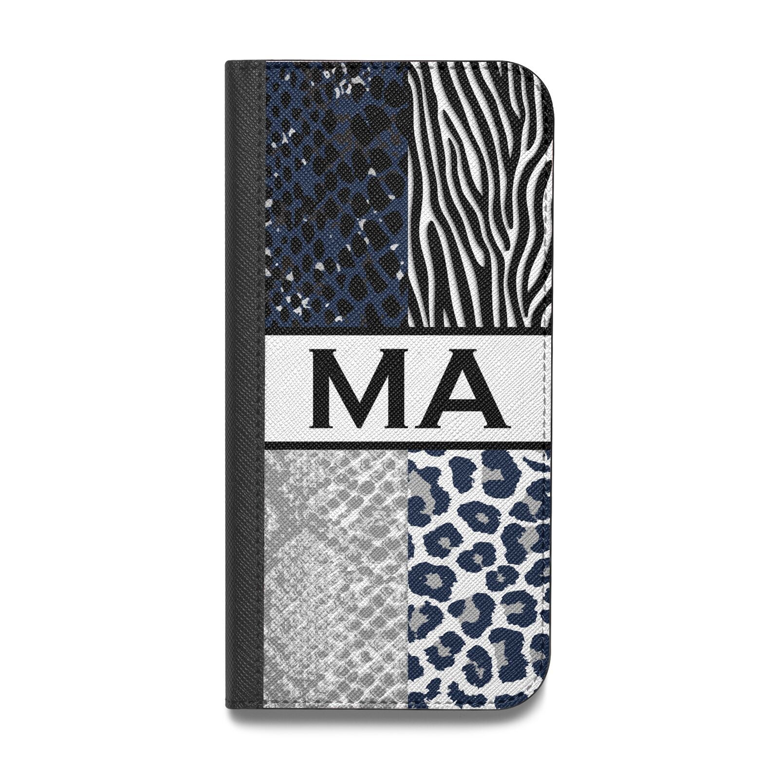 Personalised Animal Print Vegan Leather Flip Samsung Case