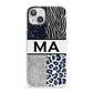 Personalised Animal Print iPhone 13 Clear Bumper Case