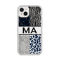 Personalised Animal Print iPhone 14 Plus Clear Tough Case Starlight