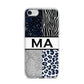 Personalised Animal Print iPhone 7 Bumper Case on Silver iPhone