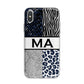 Personalised Animal Print iPhone X Bumper Case on Silver iPhone Alternative Image 1