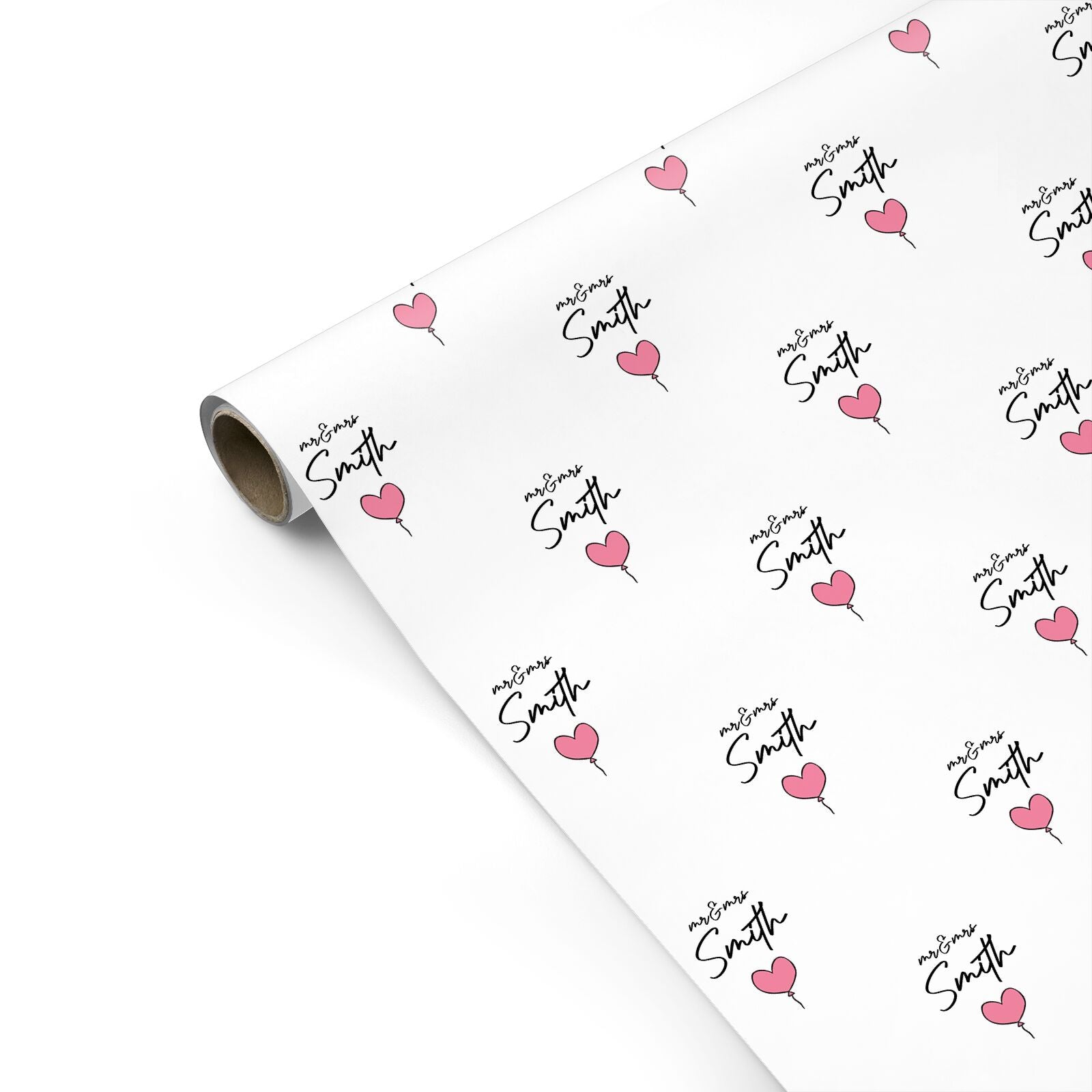 Personalised Anniversary Heart Balloons Personalised Gift Wrap