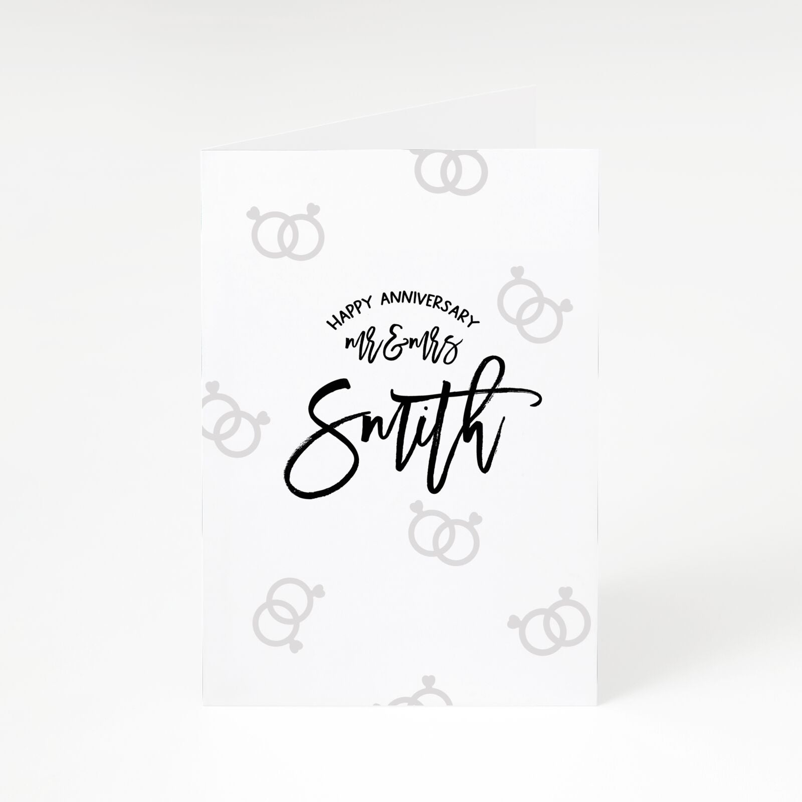 Personalised Anniversary Monochrome A5 Greetings Card