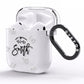 Personalised Anniversary Monochrome AirPods Clear Case Side Image