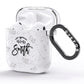 Personalised Anniversary Monochrome AirPods Glitter Case Side Image