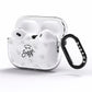 Personalised Anniversary Monochrome AirPods Pro Clear Case Side Image