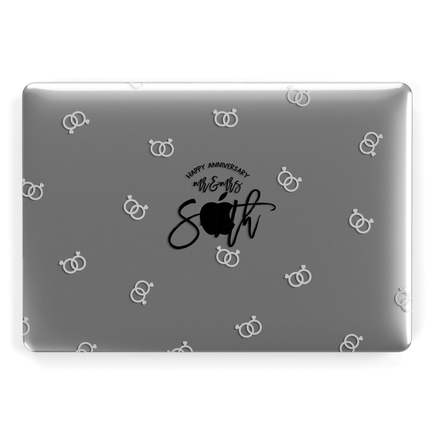 Personalised Anniversary Monochrome Apple MacBook Case