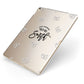 Personalised Anniversary Monochrome Apple iPad Case on Gold iPad Side View