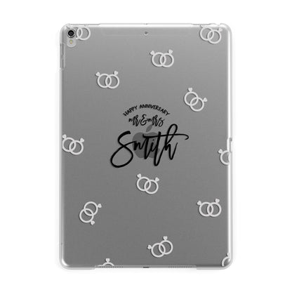 Personalised Anniversary Monochrome Apple iPad Silver Case