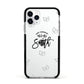 Personalised Anniversary Monochrome Apple iPhone 11 Pro in Silver with Black Impact Case