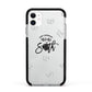 Personalised Anniversary Monochrome Apple iPhone 11 in White with Black Impact Case