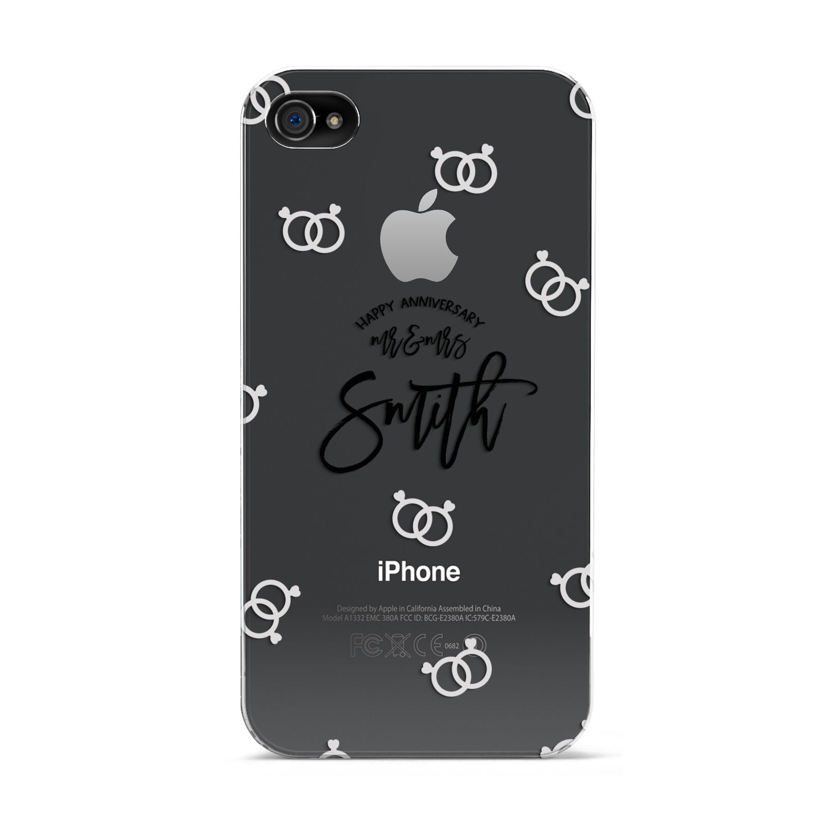 Personalised Anniversary Monochrome Apple iPhone 4s Case