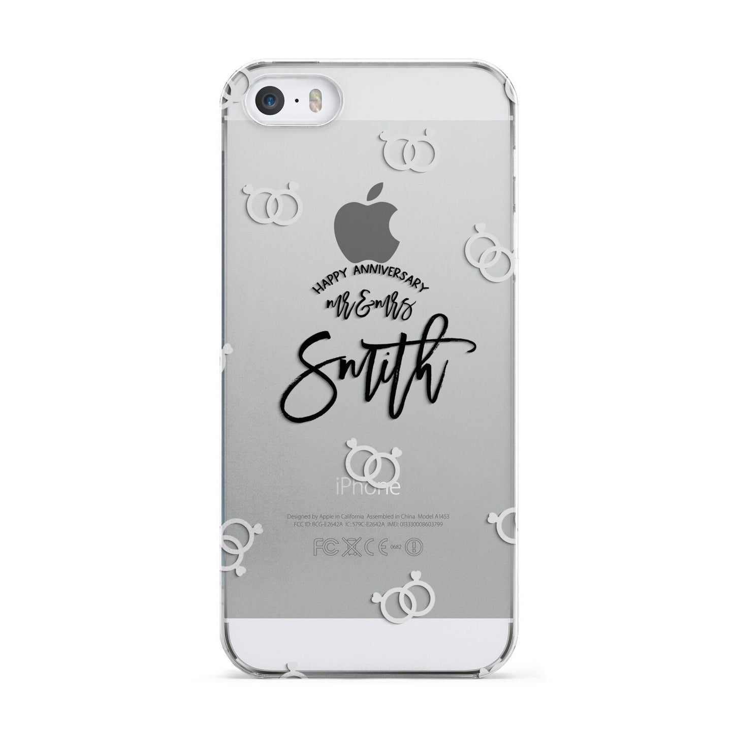 Personalised Anniversary Monochrome Apple iPhone 5 Case