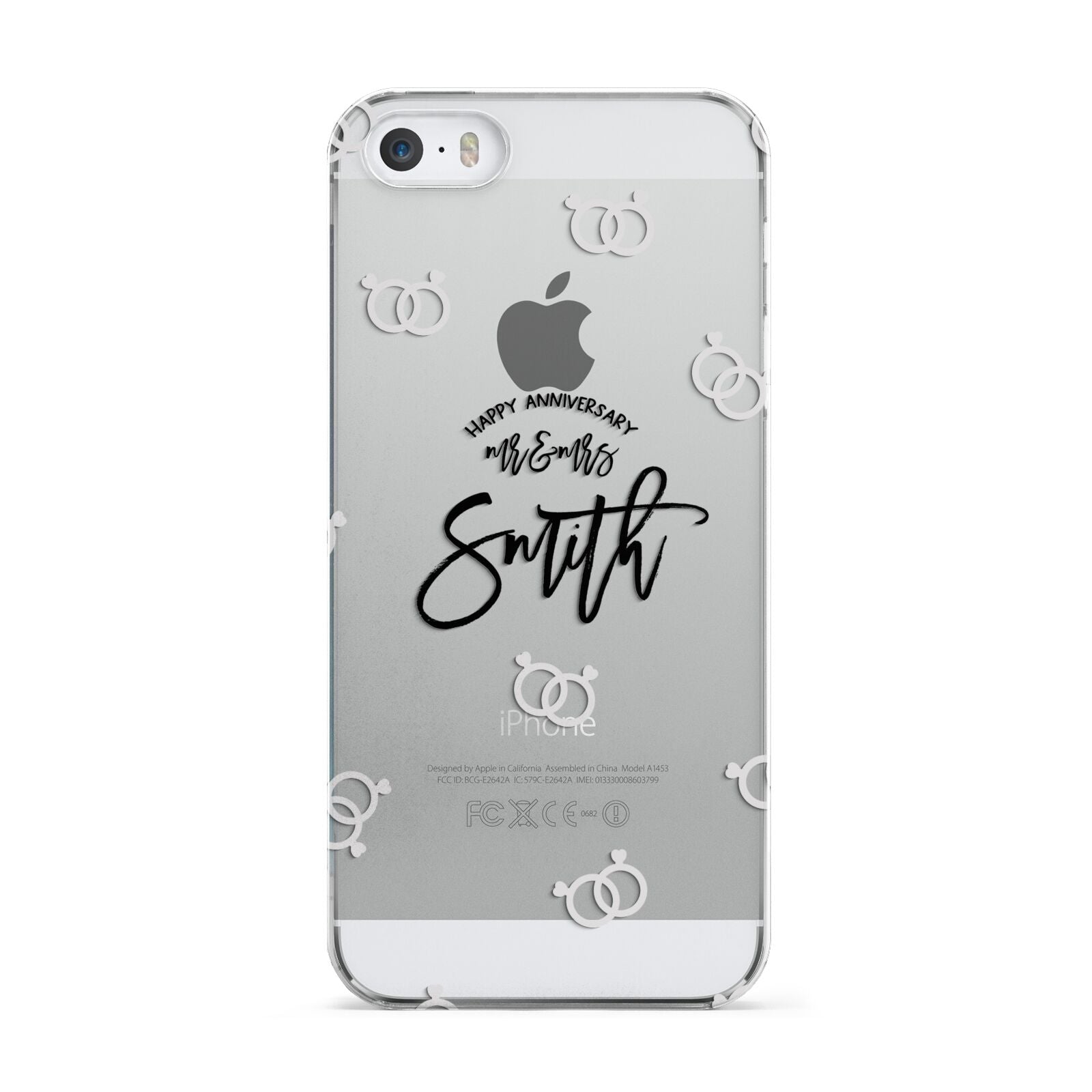 Personalised Anniversary Monochrome Apple iPhone 5 Case