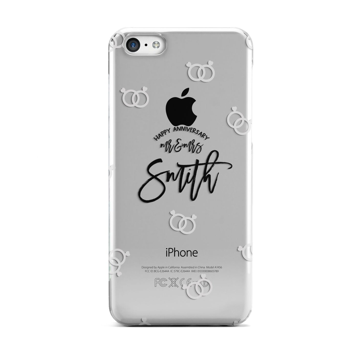 Personalised Anniversary Monochrome Apple iPhone 5c Case