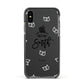 Personalised Anniversary Monochrome Apple iPhone Xs Impact Case Black Edge on Black Phone