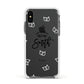 Personalised Anniversary Monochrome Apple iPhone Xs Impact Case White Edge on Black Phone