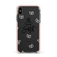 Personalised Anniversary Monochrome Apple iPhone Xs Max Impact Case Pink Edge on Black Phone